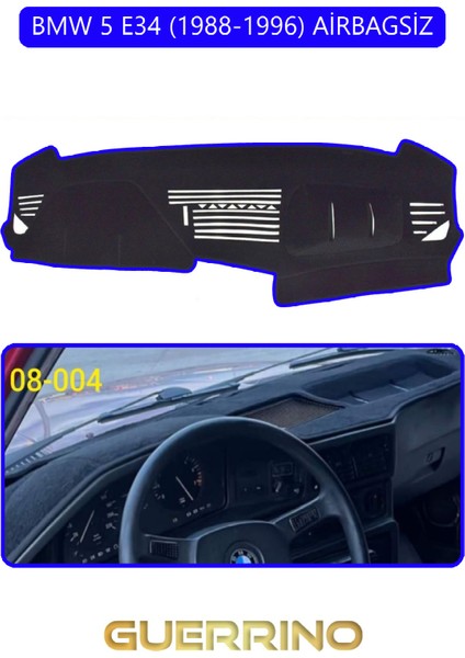 Bmw 5 E34 1988-1996 Airbagsiztorpido Koruma Halısı Mavi Kenar