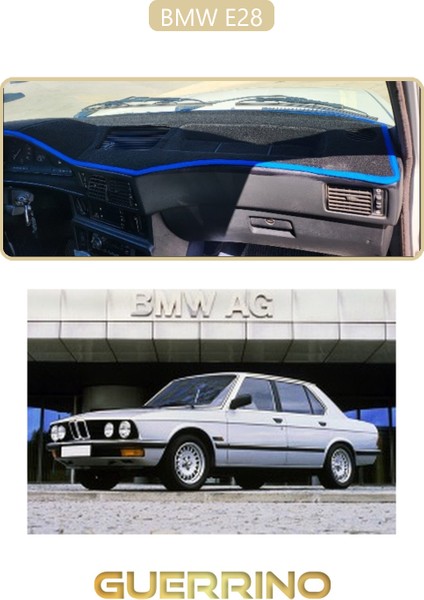 Bmw E28TORPİDO Koruma Halısı Bej Kenar
