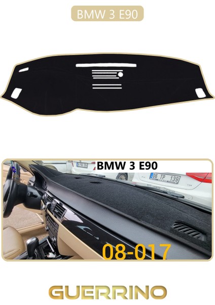 Bmw 3 E90TORPİDO Koruma Halısı Bej Kenar
