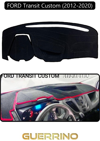 Ford Transit Custom (2012-2020)TORPİDO Koruma Halısı Siyah Kenar