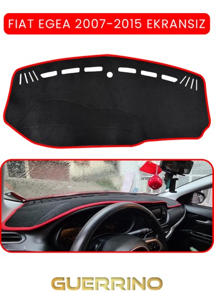Fıat Egea 2007-2021 Modellerine Uygun Ekransız Torpido Koruma Halısı Kırmızı Kenar