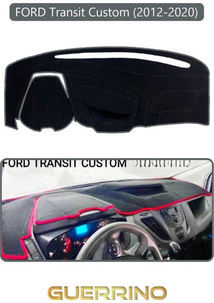 Ford Transit Custom (2012-2020)TORPİDO Koruma Halısı Gri Kenar