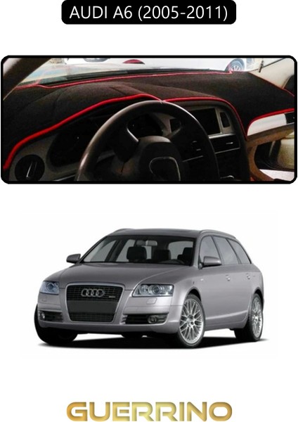 Audı A6 (2005-2011) Torpido Koruma Halısı Siyah Kenar
