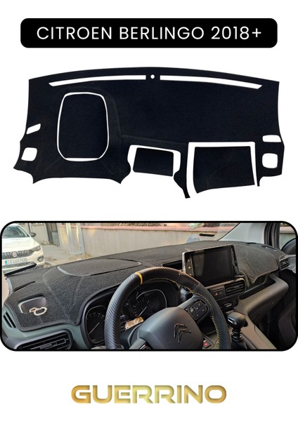 Cıtroen Berlingo 2018+TORPİDO Koruma Halısı Siyah Kenar