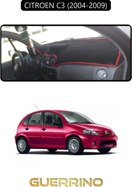 Cıtroen C3 2004-2009TORPİDO Koruma Halısı Siyah Kenar