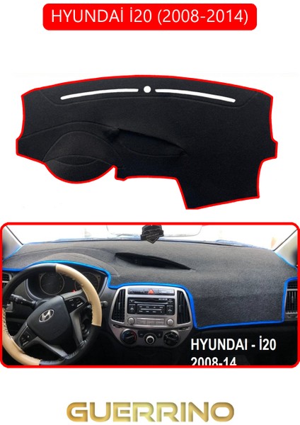 Hyundai I20 2008-2014TORPİDO Koruma Halısı Kırmızı Kenar