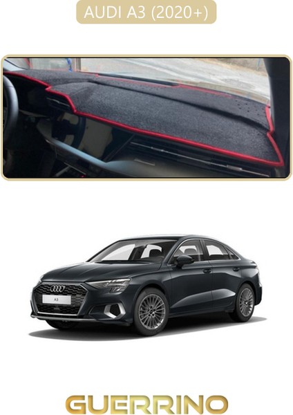 Audi A3 (2020+)TORPİDO Koruma Halısı Bej Kenar