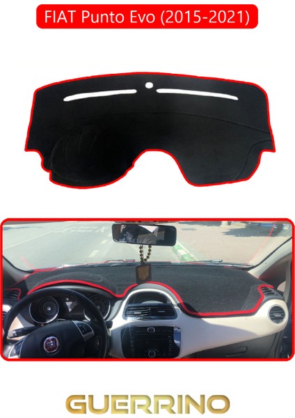 Fıat Punto Evo 2015-2021 Modellerine Uyguntorpido Koruma Halısı Kırmızı Kenar