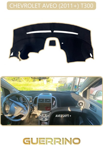 Chevrolet Aveo 2011+ T300TORPİDO Koruma Halısı Bej Kenar