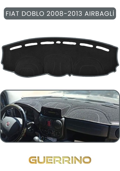 Fıat Doblo 2008-2013 Modellerine Uygun Airbagtorpido Koruma Halısı Gri Kenar