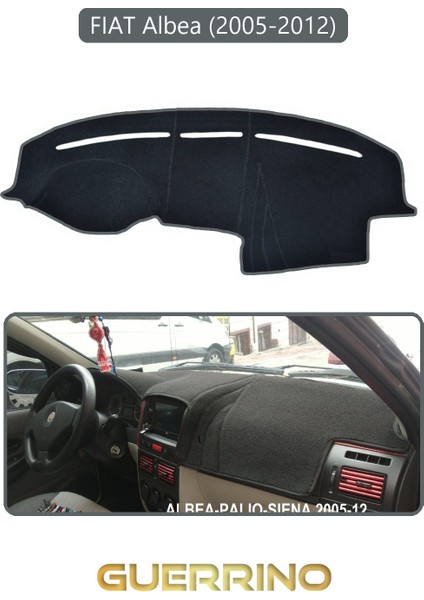 Fıat Albea 2005-2012 Modellerine Uyguntorpido Koruma Halısı Siyah Kenar