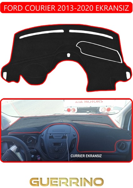 Ford Courier 2013-2020 Ekransıztorpido Koruma Halısı Kırmızı Kenar