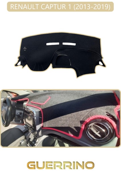 Renault Captur 1 (2013-2019)TORPİDO Koruma Halısı Bej Kenar