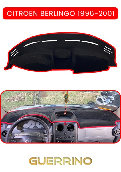 Cıtroen Berlingo 1996-2006TORPİDO Koruma Halısı Kırmızı Kenar