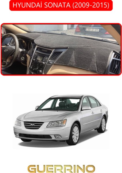 Hyundai Sonata 2009-2015TORPİDO Koruma Halısı Kırmızı Kenar