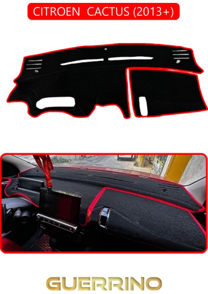 Cıtroen Cactus 2013+TORPİDO Koruma Halısı Kırmızı Kenar
