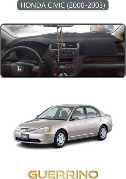 Honda Cıvıc 2000-2003TORPİDO Koruma Halısı Gri Kenar