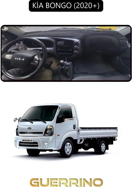 Kia Bongo 2020+TORPİDO Koruma Halısı Siyah Kenar