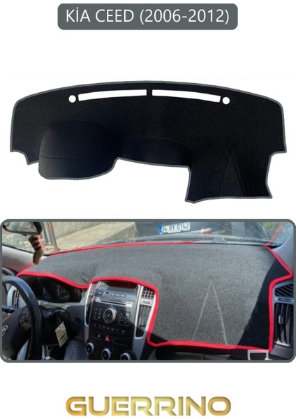 Kia Ceed 2006-2012TORPİDO Koruma Halısı Gri Kenar