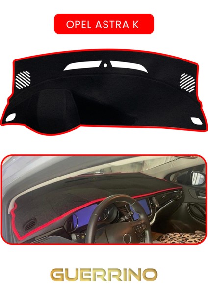 Opel Astra K Torpido Koruma Halısı Kırmızı Kenar