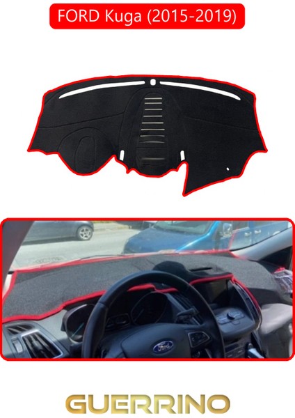 Ford Kuga (2015-2019)TORPİDO Koruma Halısı Kırmızı Kenar