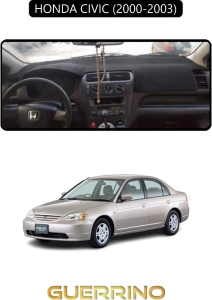 Honda Cıvıc 2000-2003TORPİDO Koruma Halısı Siyah Kenar