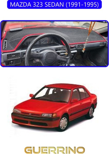 Mazda 323 Sedan 1991-1995TORPİDO Koruma Halısı Mavi Kenar