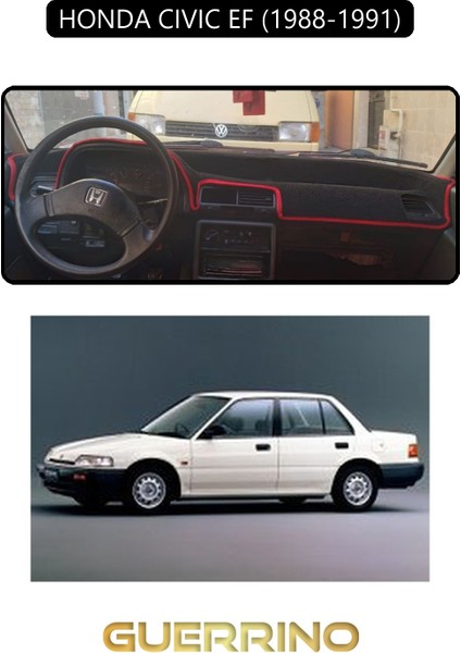 Honda Cıvıc Ef 1988-1991TORPİDO Koruma Halısı Siyah Kenar