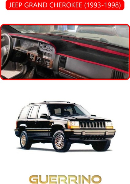 Jeep Grand Cherokee 1993-1998TORPİDO Koruma Halısı Kırmızı Kenar