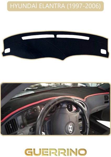 Hyundai Elantra 1997-2006TORPİDO Koruma Halısı Bej Kenar