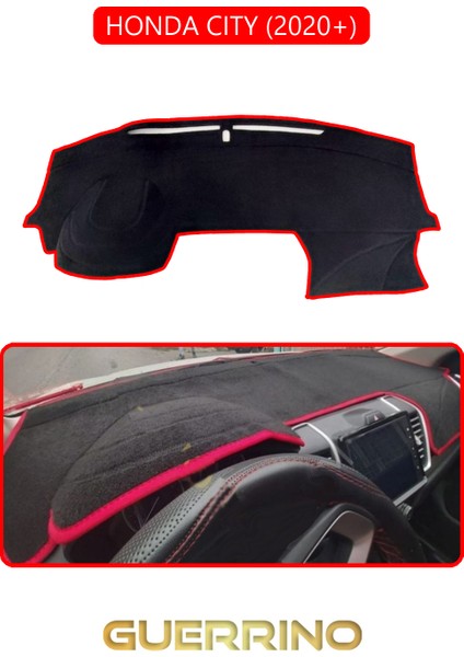 Honda Cıty 2020+TORPİDO Koruma Halısı Kırmızı Kenar