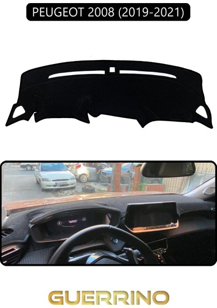 Peugeot 2008 (2019-2021)TORPİDO Koruma Halısı Siyah Kenar