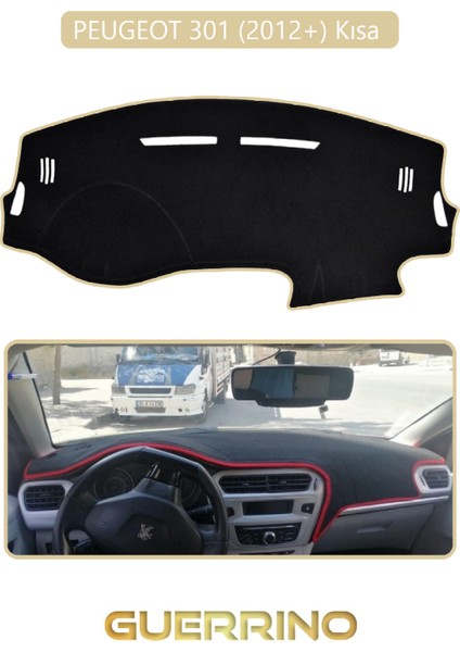 Peugeot 301 (2012+) Torpido Koruma Halısı Bej Kenar