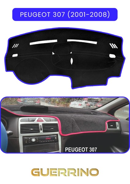 Peugeot 307 (2001-2008)TORPİDO Koruma Halısı Mavi Kenar