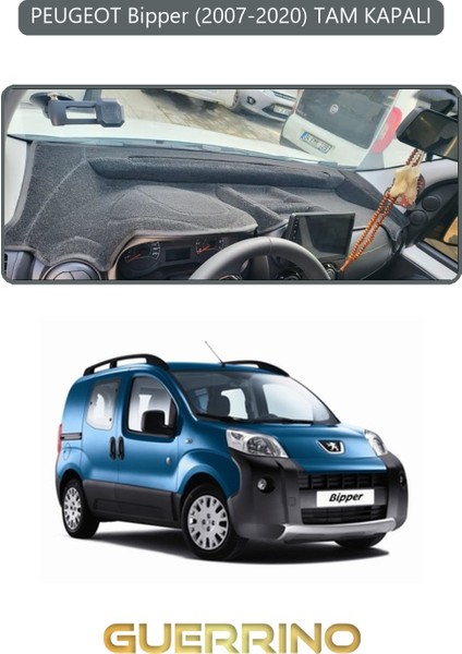 Peugeot Bipper (2007-2020) Tam Kapalıtorpido Koruma Halısı Gri Kenar