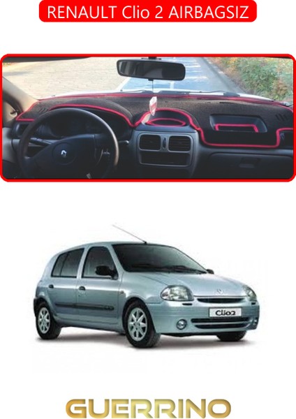 Renault Clio 2 Aırbagsıztorpido Koruma Halısı Kırmızı Kenar