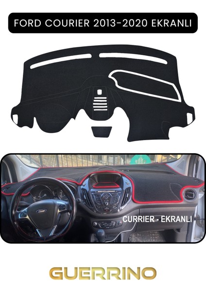Ford Courier 2013-2020 Ekranlıtorpido Koruma Halısı Siyah Kenar