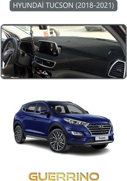 Hyundai Tucson 2018-2021TORPİDO Koruma Halısı Gri Kenar