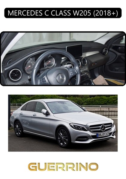 Mercedes C Class W205 2018+TORPİDO Koruma Halısı Siyah Kenar