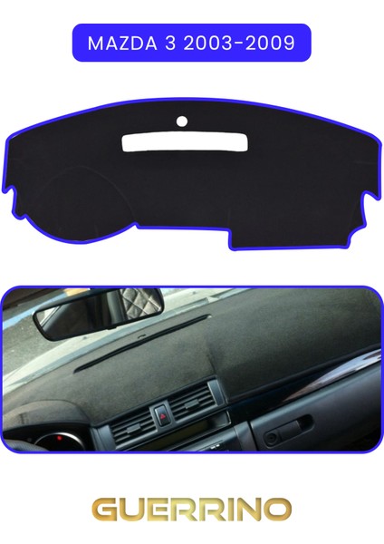 Mazda 3 2003-2009TORPİDO Koruma Halısı Mavi Kenar