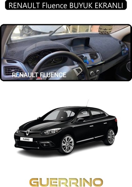 Renault Fluence Buyuk Ekranlıtorpido Koruma Halısı Siyah Kenar