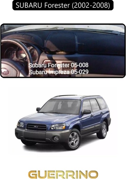 Subaru Forester (2002-2008)TORPİDO Koruma Halısı Siyah Kenar