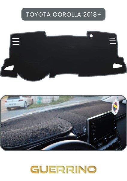 Toyota Corolla (2018+)TORPİDO Koruma Halısı Gri Kenar