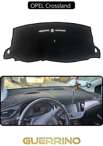 Opel Crossland Torpido Koruma Halısı Siyah Kenar