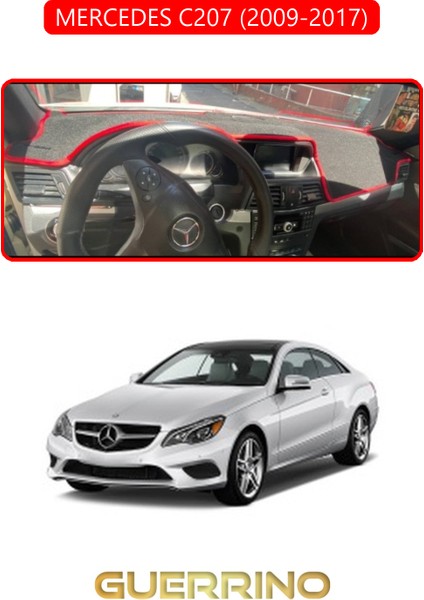 Mercedes C207 2009-2017TORPİDO Koruma Halısı Kırmızı Kenar