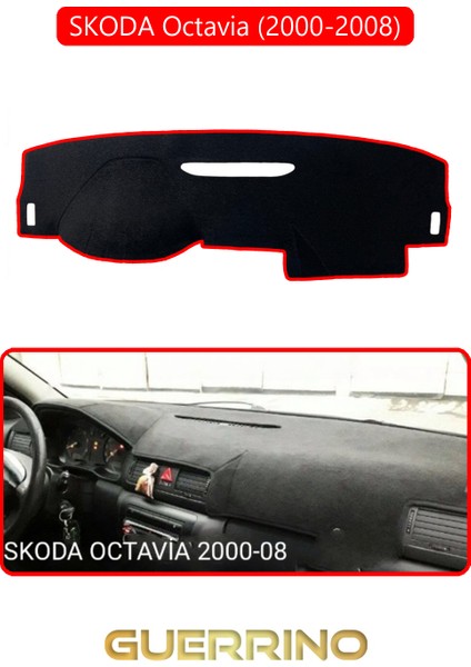 Skoda Octavia (2000-2008)TORPİDO Koruma Halısı Kırmızı Kenar
