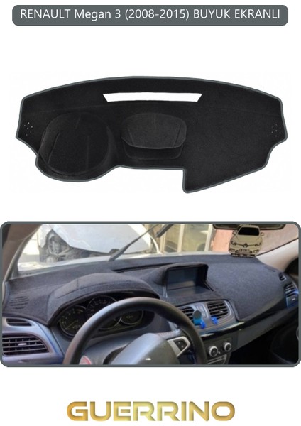 Renault Megan 3 (2008-2015) Buyuk Ekranlıtorpido Koruma Halısı Gri Kenar