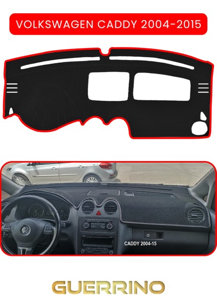 Volkswagen Caddy (2004-2015 )Torpido Koruma Halısı Kırmızı Kenar