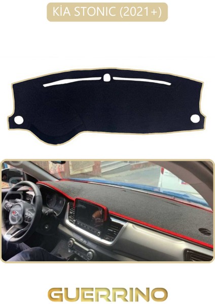 Kia Stonıc 2021+TORPİDO Koruma Halısı Bej Kenar