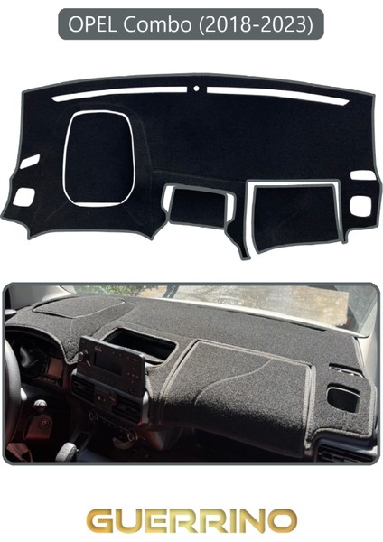 Opel Combo 18+ (2018-2023)TORPİDO Koruma Halısı Gri Kenar